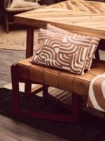 Tiree Natural and Terracotta Rectangular Cushion