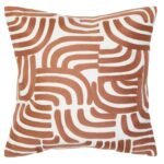 Tiree Natural and Terracotta Square Cushion