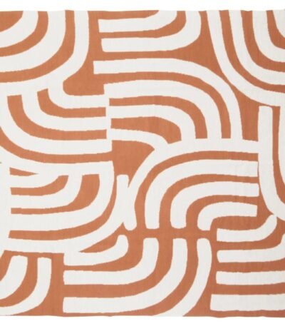 Tiree Natural and Terracotta Throw