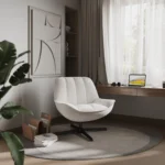 Tivaro Swivel Boucle Accent Chair