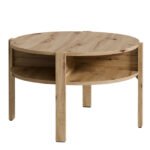 Tobago Round Coffee Table with Open Shelf
