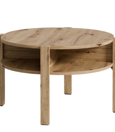 Tobago Round Coffee Table with Open Shelf