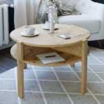 Tobago Round Coffee Table with Open Shelf