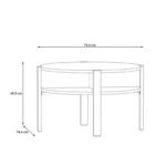 Tobago Round Coffee Table with Open Shelf