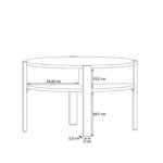 Tobago Round Coffee Table with Open Shelf