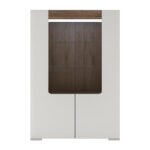 Toronto Low Glazed 2 Door Display Cabinet with Internal Shelves (inc. Plexi Lighting)