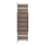 Toronto Tall Narrow Glazed Display Cabinet with Internal Shelves (inc. Plexi Lighting)