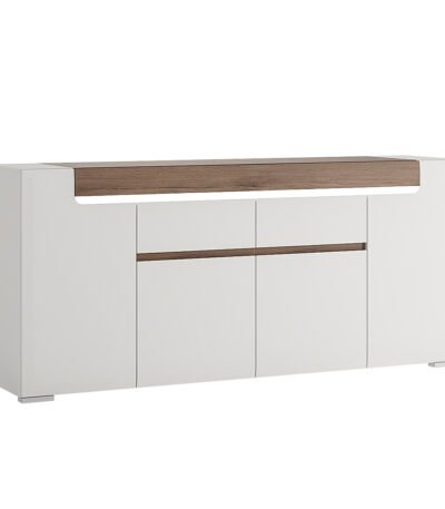 Toronto Wide 4 Door 2 Drawer Sideboard (inc. Plexi Lighting)