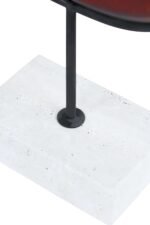 Ulva Natural Wood Vertical Sculpture with Travertine Base