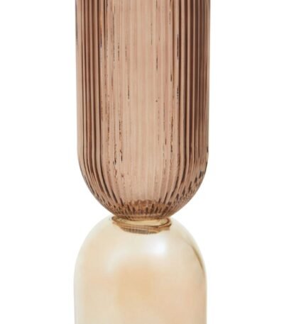 Unst Large Amber and Brown Glass Vase