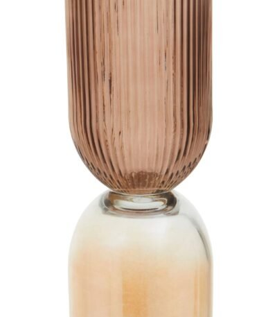 Unst Small Amber and Brown Glass Vase