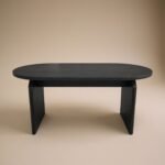 Varm & Cyra Dining Table Set with 2 Beige Chenille Benches - Image 7