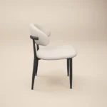 Varm & Cyra Black Extending Dining Table Set with 2 Beige Chenille Benches