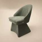Varm Dining Set with Black Table, Bench & 4 Aiko Green Chairs