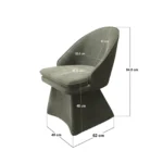 Varm Dining Set with Black Table, Bench & 4 Aiko Green Chairs