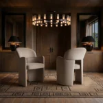 Varm & Estella Dining Table with Velvet Chairs