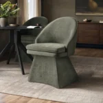 Varm Extendable Table with Bench & Aiko Green Chairs Dining Set