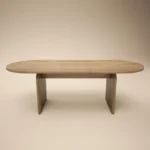 Varm Oval Extendable Dining Table Wood Effect Ribbed