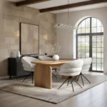 Varm Ribbed Dining Table with Eira Chairs Set