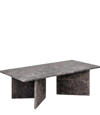 Vega Rectangular Coffee Table with Marron Marble Top 140cm