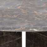 Vega Round Coffee Table with Marron Marble Top 90cm