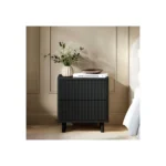 Velmor 2 Drawer Ribbed Bedside Table