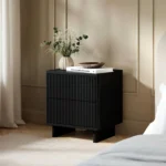 Velmor 2 Drawer Ribbed Bedside Table