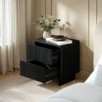 Velmor 2 Drawer Ribbed Bedside Table