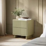 Velmor 2 Drawer Ribbed Bedside Table