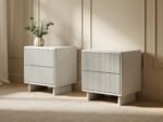 Velmor 2 Drawer Ribbed Bedside Tables Set of 2 - Image 10