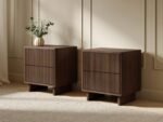 Velmor 2 Drawer Ribbed Bedside Tables Set of 2 - Image 2