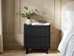 Velmor 2 Drawer Ribbed Bedside Tables Set of 2 - Image 5