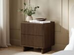 Velmor 2 Drawer Ribbed Bedside Tables Set of 2 - Image 6