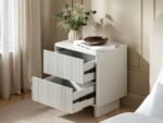 Velmor 2 Drawer Ribbed Bedside Tables Set of 2 - Image 7