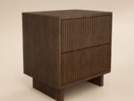 Velmor 2 Drawer Ribbed Bedside Tables Set of 2 - Image 8