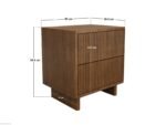 Velmor 2 Drawer Ribbed Bedside Tables Set of 2 - Image 9