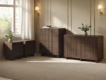 Velmor 4 Piece Ribbed Bedroom Furniture Set