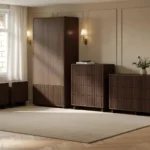Velmor 5 Piece Ribbed Bedroom Furniture Set