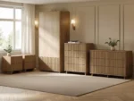 Velmor 5 Piece Ribbed Bedroom Furniture Set