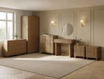 Velmor 6 Piece Ribbed Bedroom Furniture Set