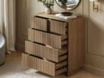 Velmor 6 Piece Ribbed Bedroom Furniture Set
