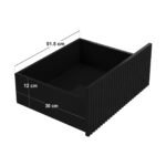 Velmor Ribbed Chest of 5 Drawers Black - Image 6