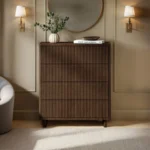 Velmor Ribbed Chest of 5 Drawers Walnut
