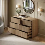 Velmor Ribbed Chest of 6 Drawers Oak