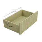 Velmor Ribbed Chest of 6 Drawers Olive Green