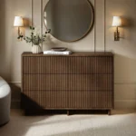 Velmor Ribbed Chest of 6 Drawers Walnut
