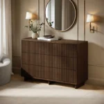 Velmor Ribbed Chest of 6 Drawers Walnut