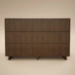 Velmor Ribbed Chest of 6 Drawers Walnut