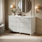 Velmor Ribbed Chest of 6 Drawers White - Image 2