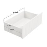 Velmor Ribbed Chest of 6 Drawers White - Image 7